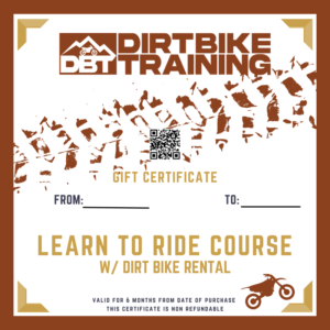 LEARN TO RIDE COURSE W/ RENTAL GIFT CERT
